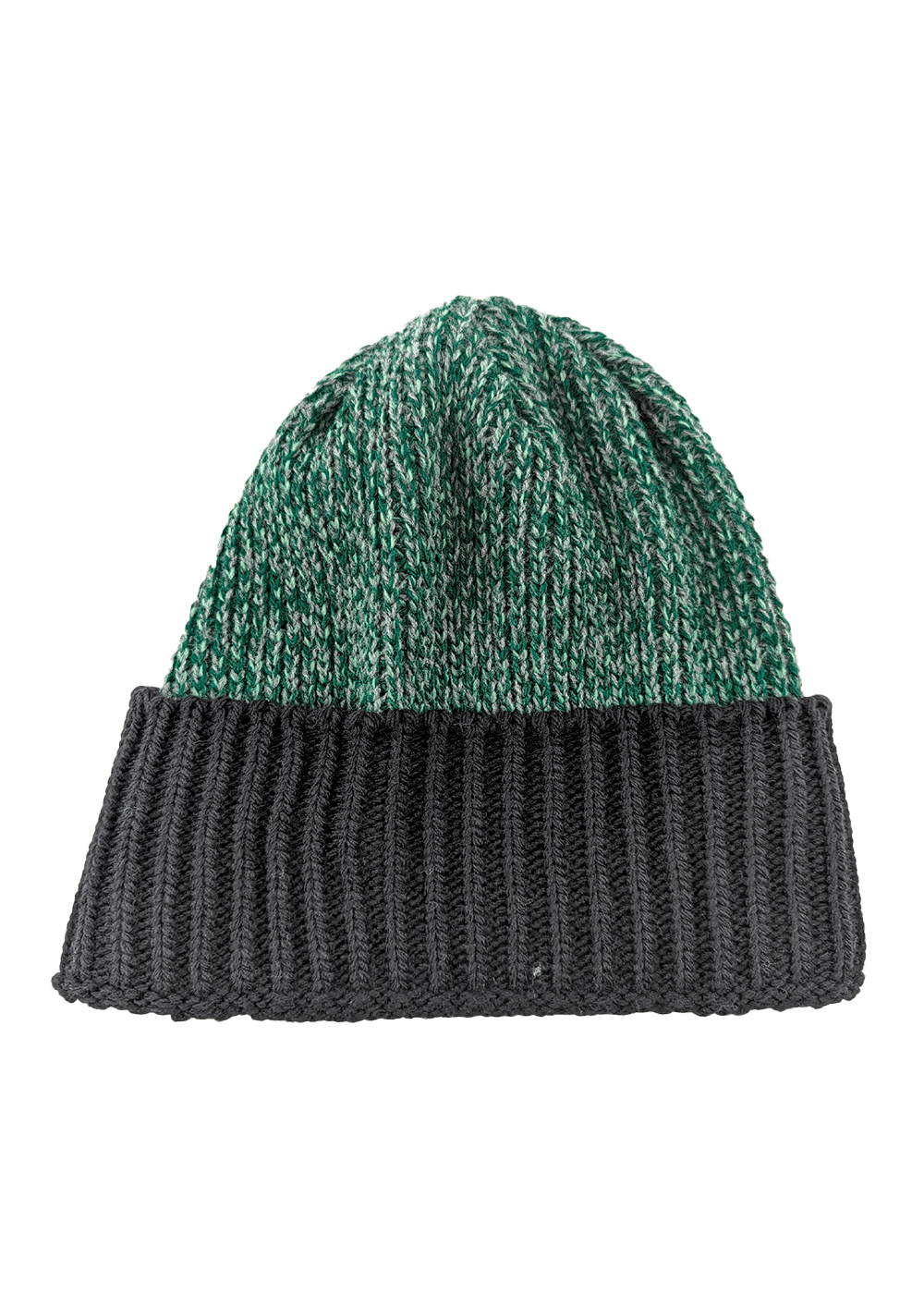 Gorro con gira de género de punto color verde