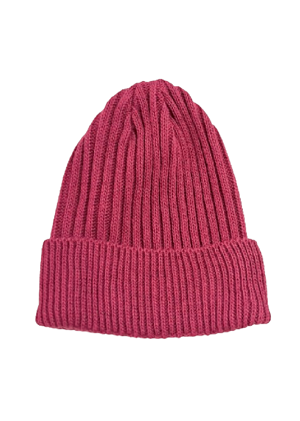 Gorro género de punto con gira color rosa